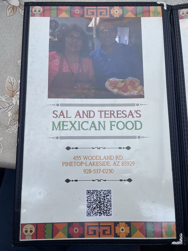 Sal and Teresa's Menu Cover
